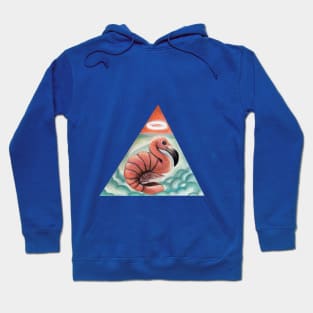 Pop Surrealism Flamingo Shrimp Illustration Hoodie